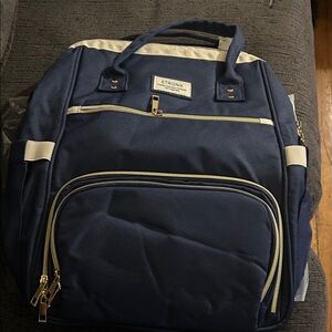 Etro Navy and Cream Backpack for Men